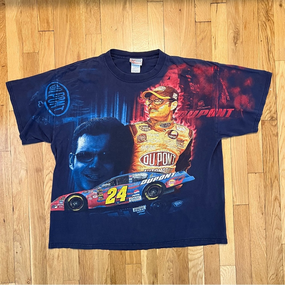 Chase Authentics NASCAR Jeff Gordon #24 All Over Print XL Navy T Shirt
